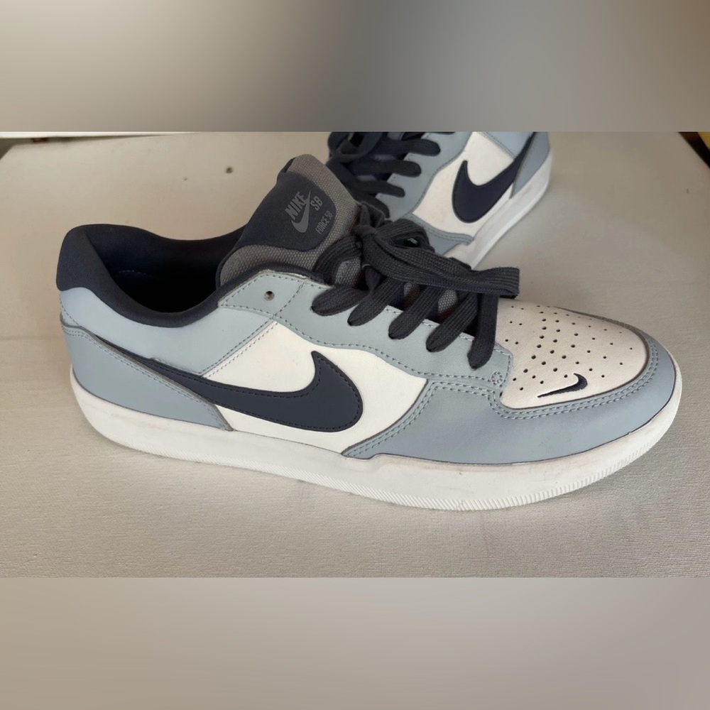 Nike Force 58 Premium SB Thunder Blue White HJ3489-141 Leather Shoes-Mens 9